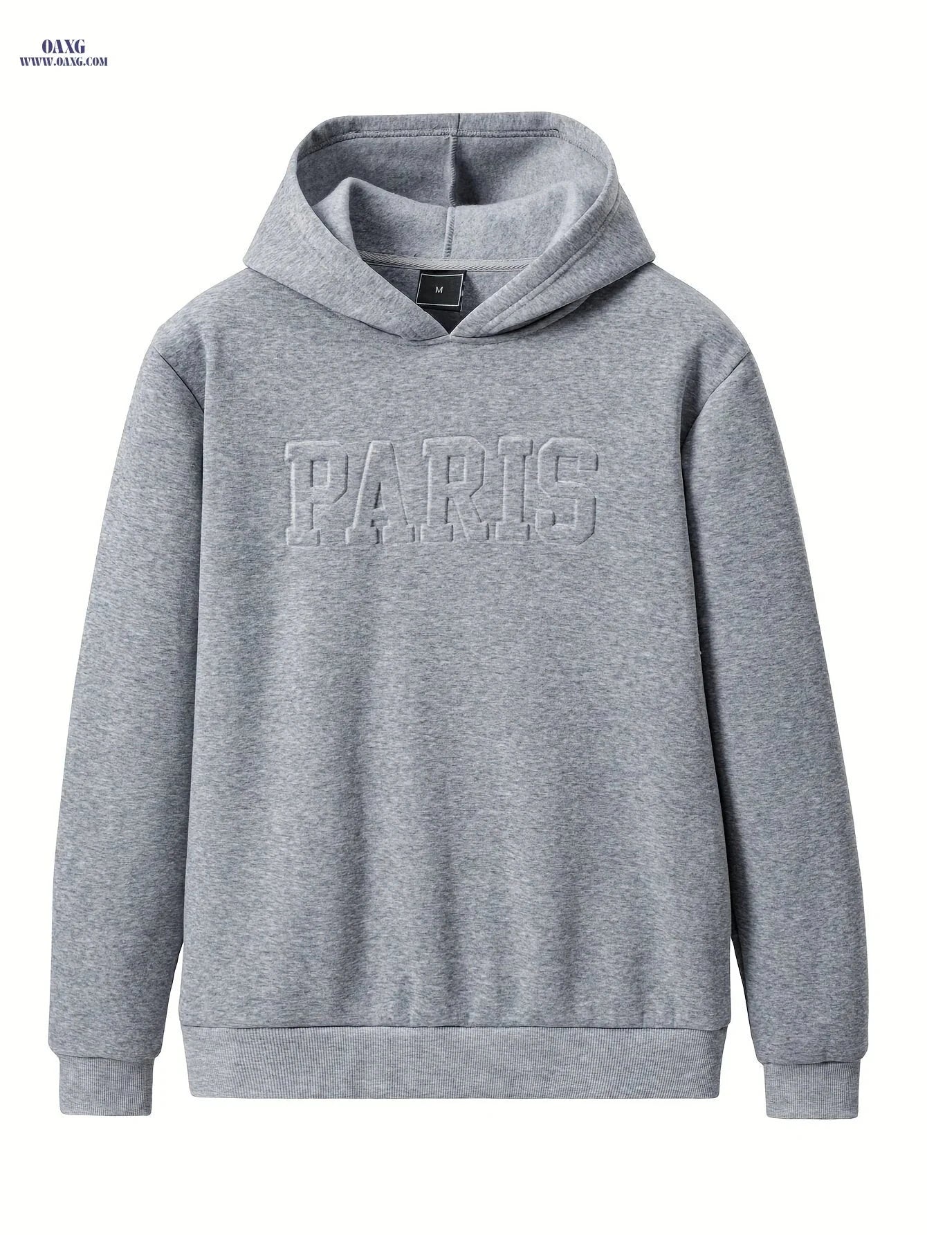 Men's Solid Color Hoodie - Stylish Letter Print, Perfect for Fall   OAXG 