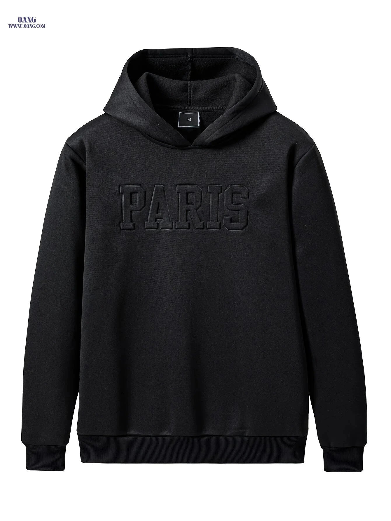 Men's Solid Color Hoodie - Stylish Letter Print, Perfect for Fall   OAXG 