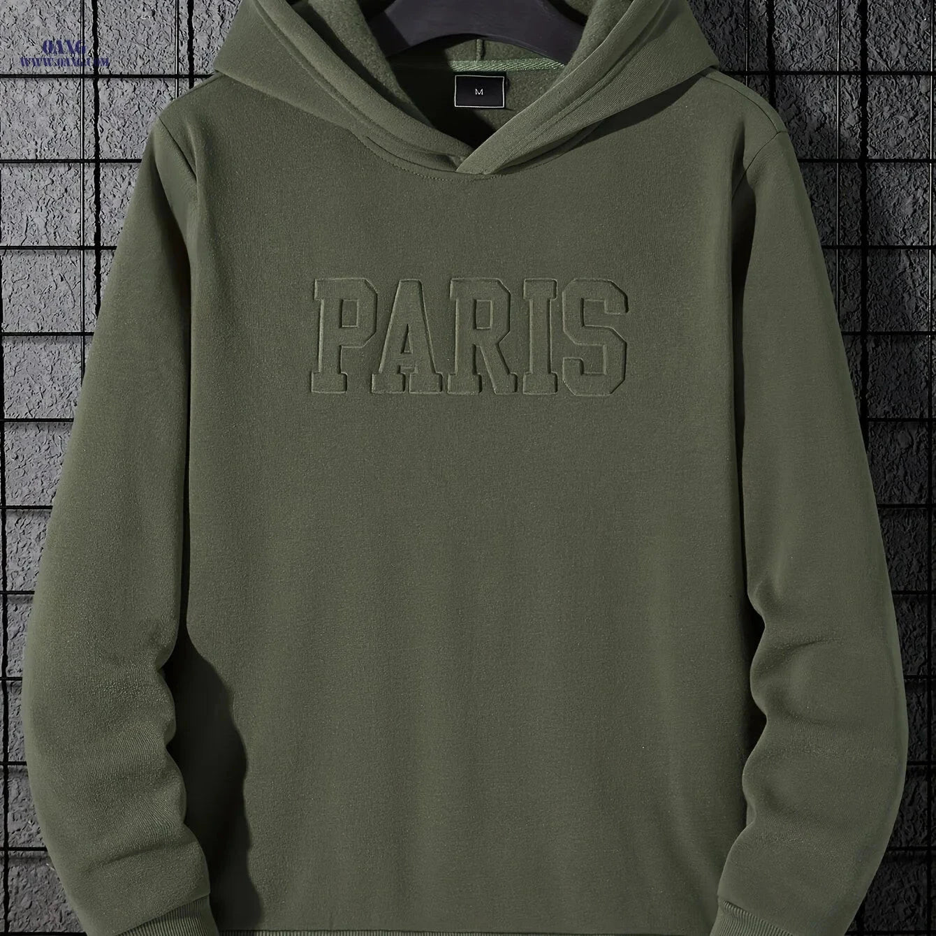 Men's Solid Color Hoodie - Stylish Letter Print, Perfect for Fall   OAXG 