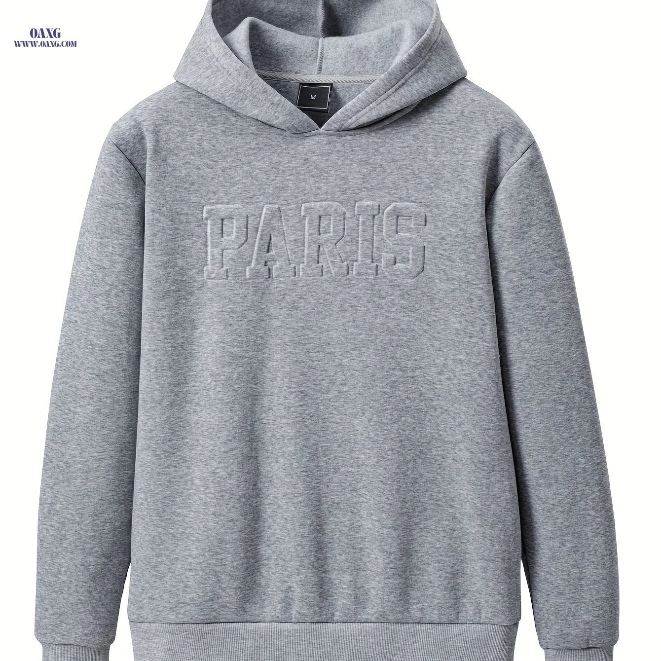 Men's Solid Color Hoodie - Stylish Letter Print, Perfect for Fall   OAXG Orange / FR S