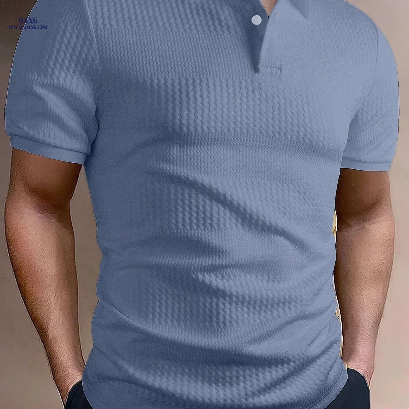 Men's Solid Short Sleeve Golf T-Shirt - Casual Summer Style   OAXG 