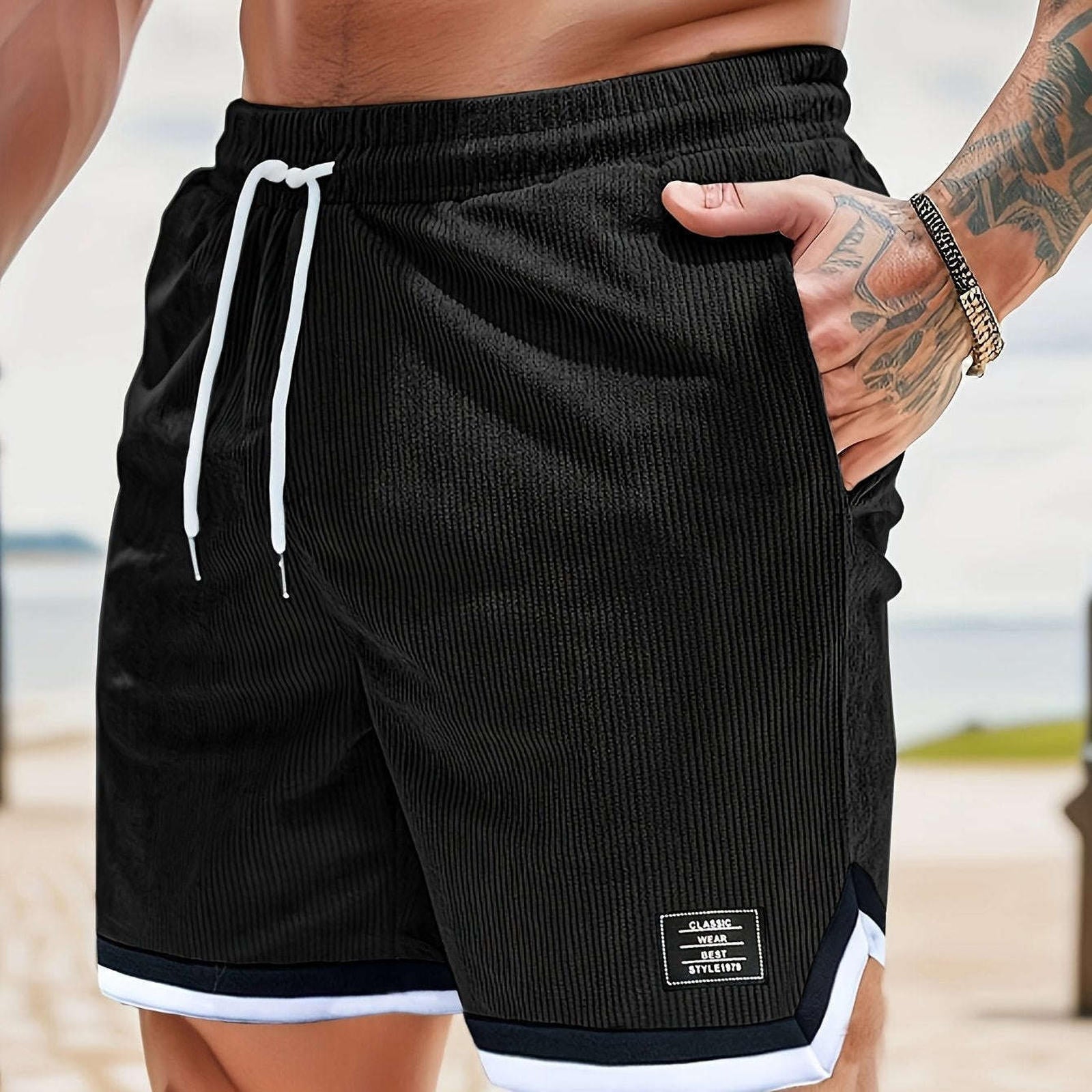 Men's Sport Casual Corduroy Shorts - Breathable & Flexible Fit   OAXG 