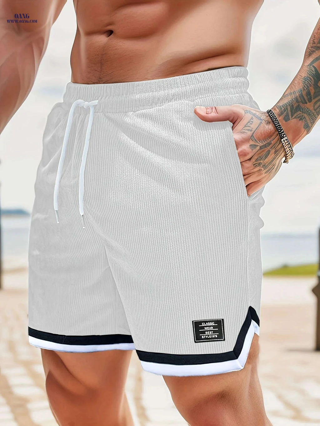 Men's Sport Casual Corduroy Shorts - Breathable & Flexible Fit   OAXG 