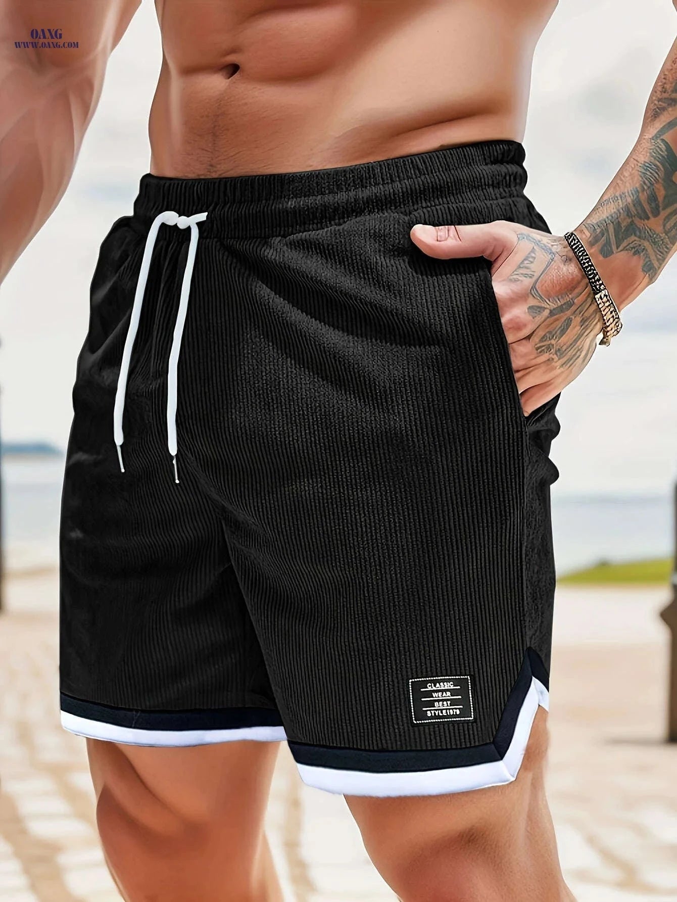 Men's Sport Casual Corduroy Shorts - Breathable & Flexible Fit   OAXG 