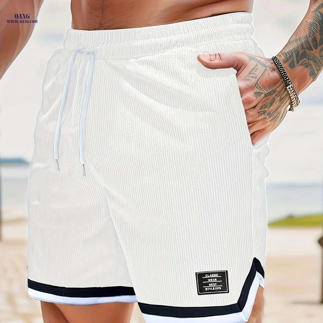 Men's Sport Casual Corduroy Shorts - Breathable & Flexible Fit   OAXG Army Green / FR S