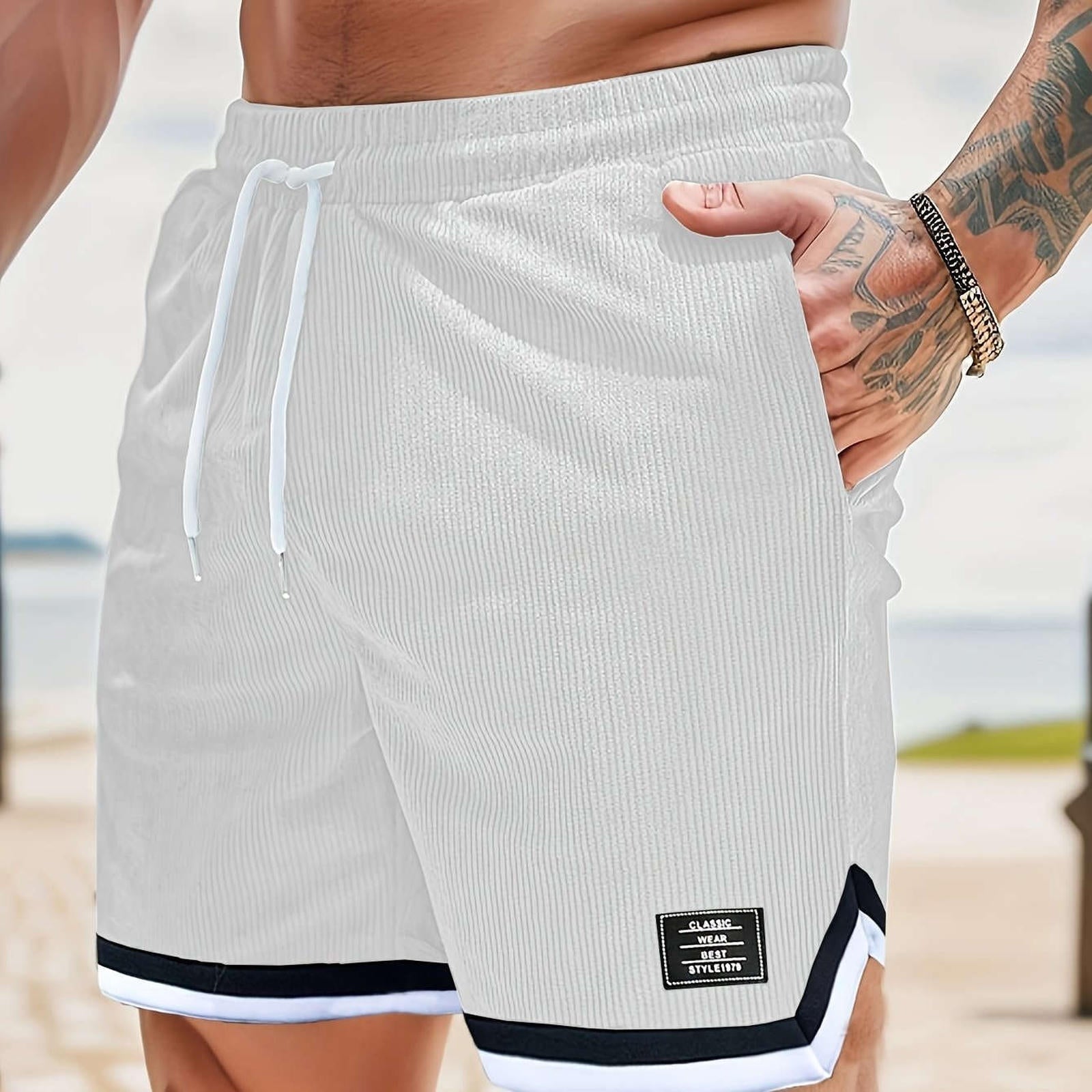 Men's Sport Casual Corduroy Shorts - Breathable & Flexible Fit   OAXG 