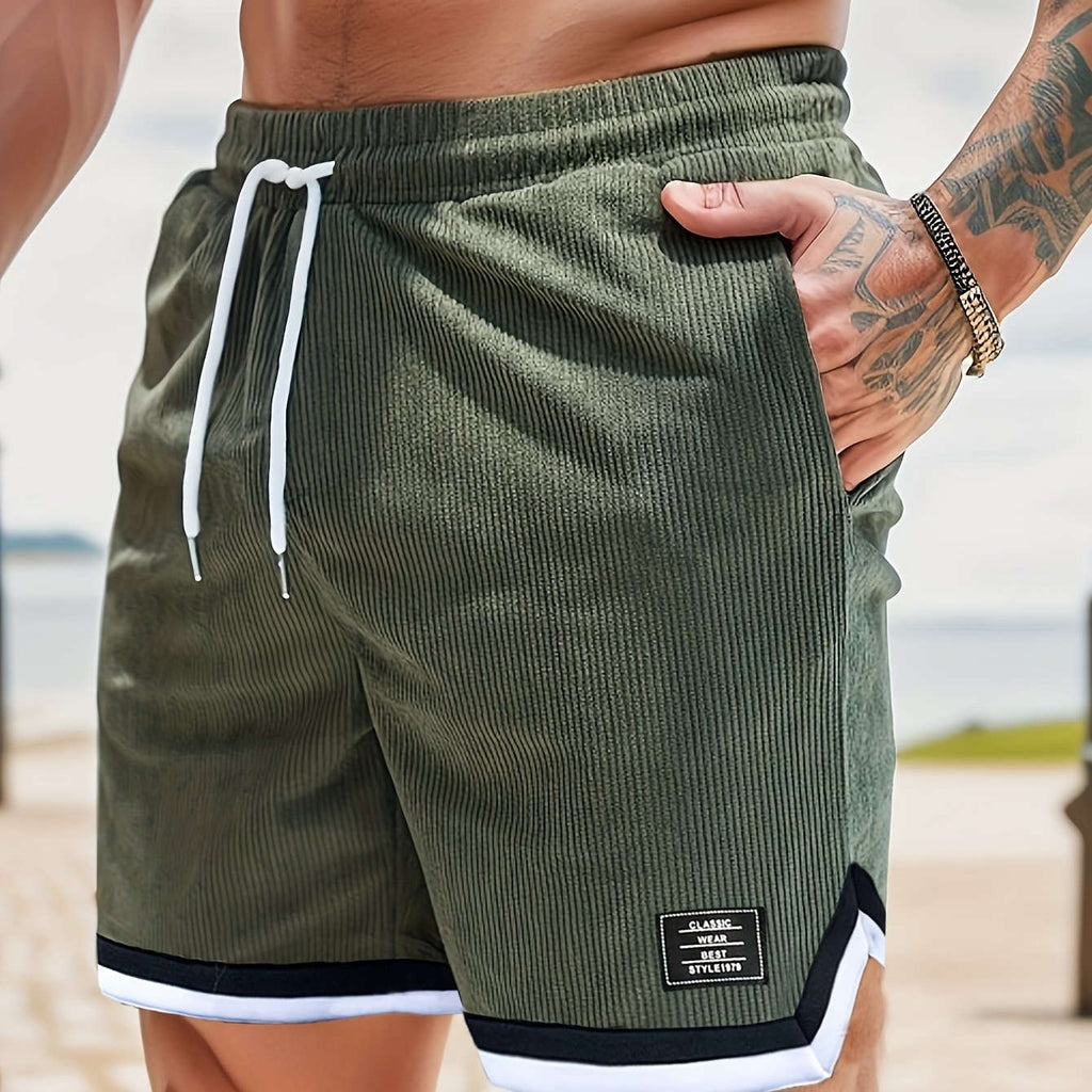 Men's Sport Casual Corduroy Shorts - Breathable & Flexible Fit   OAXG 
