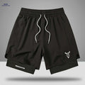 Men's Sports Shorts - Regular Fit, Geometric Pattern, Stretch Fabric   OAXG Black / FR S