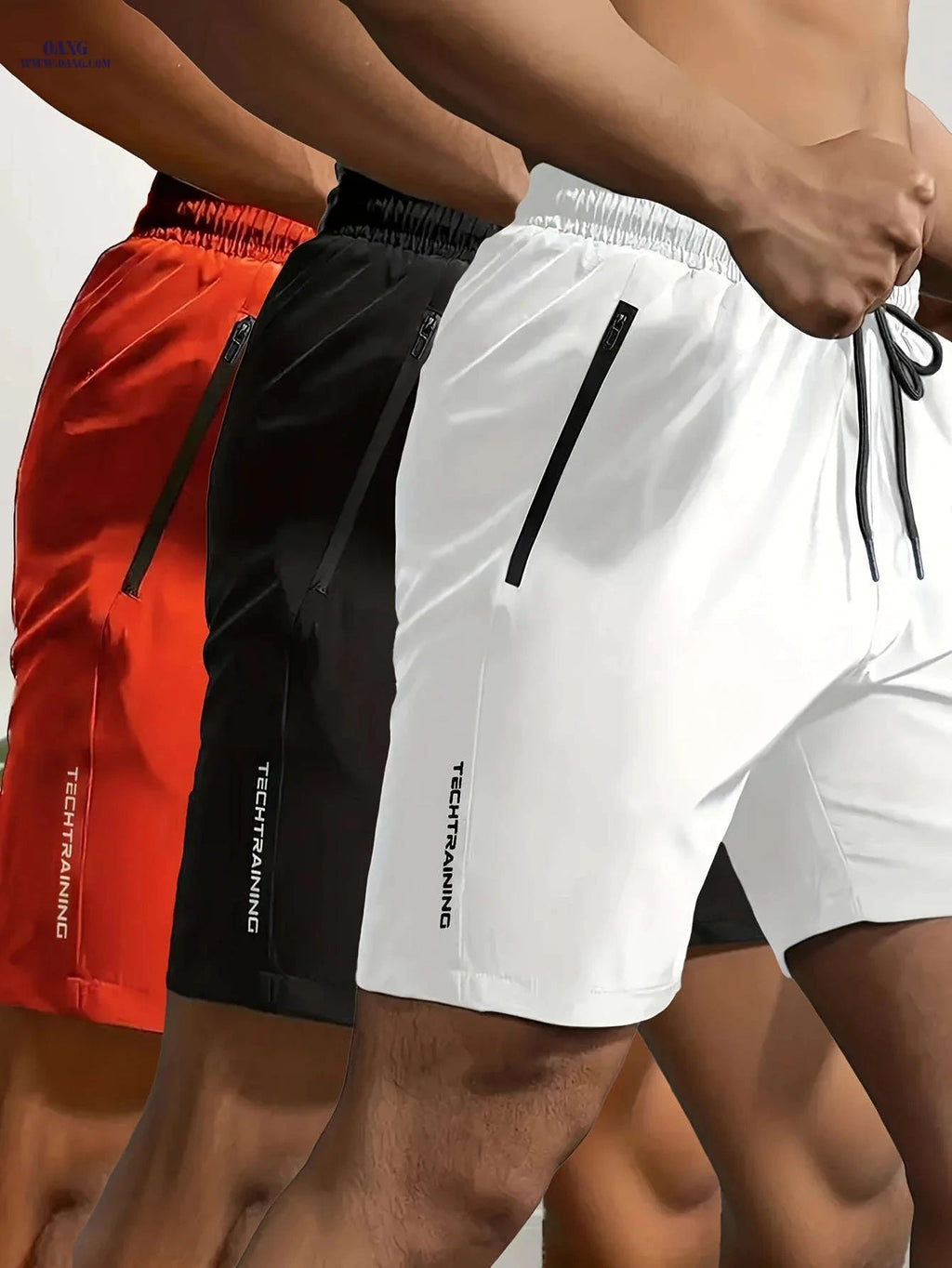 Men's Sports Shorts Set - Breathable Quick-Dry Fabric & Pockets   OAXG 