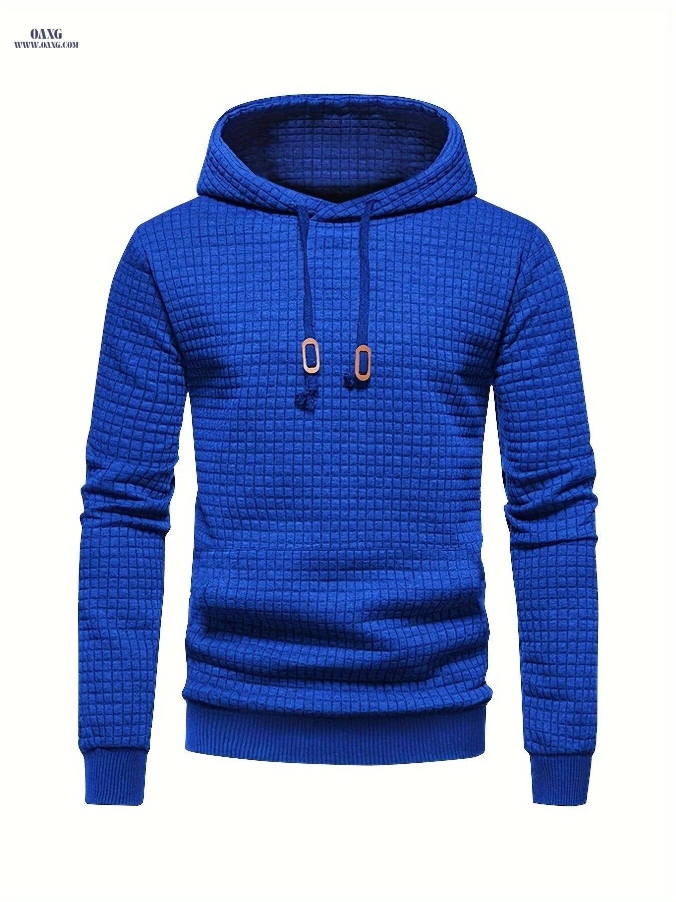 Men's Sports Sweatshirt - Regular Fit, Hooded, Stretchy Polyester   OAXG Grey / FR S