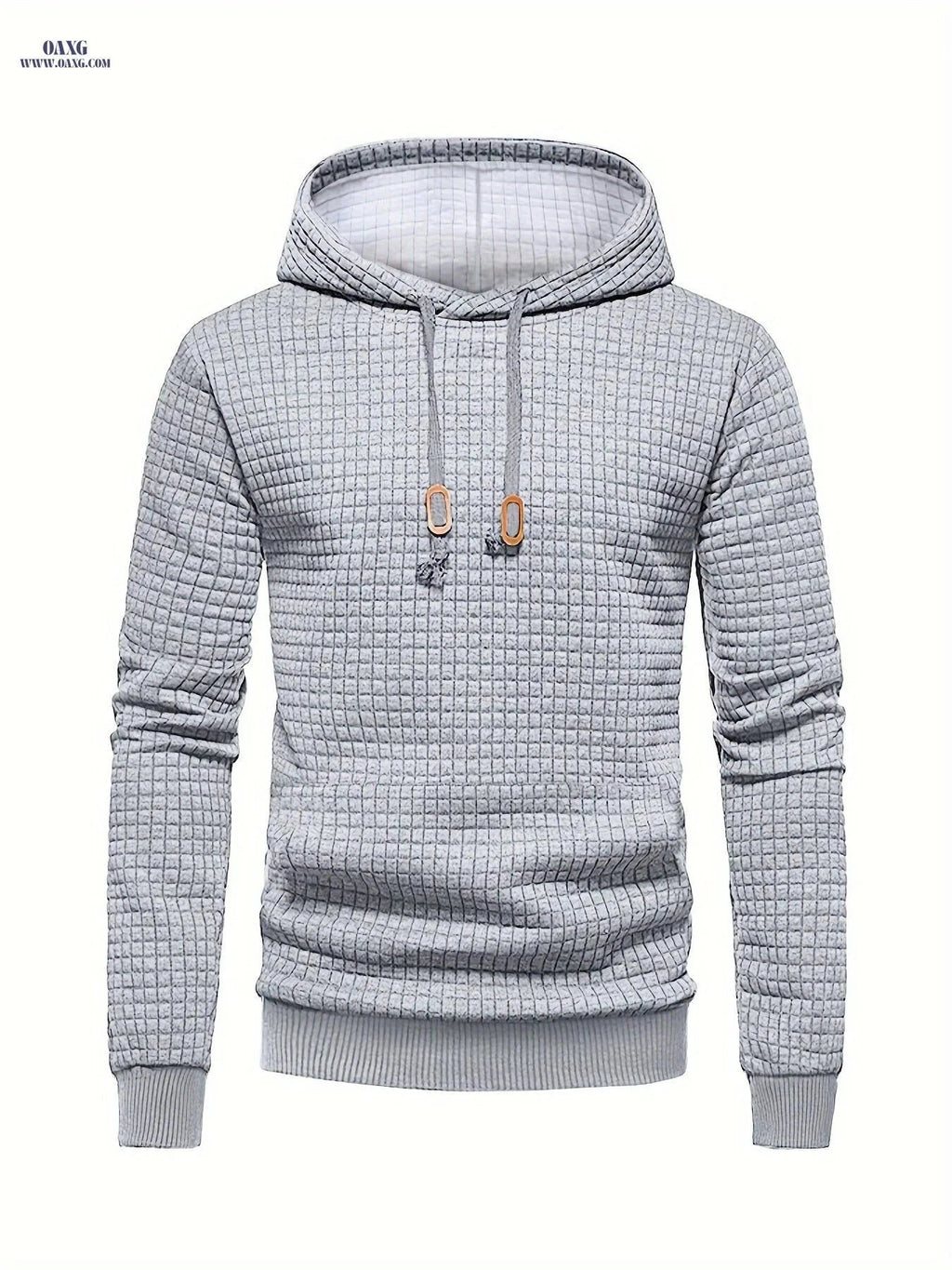 Men's Sports Sweatshirt - Regular Fit, Hooded, Stretchy Polyester   OAXG Grey / FR S