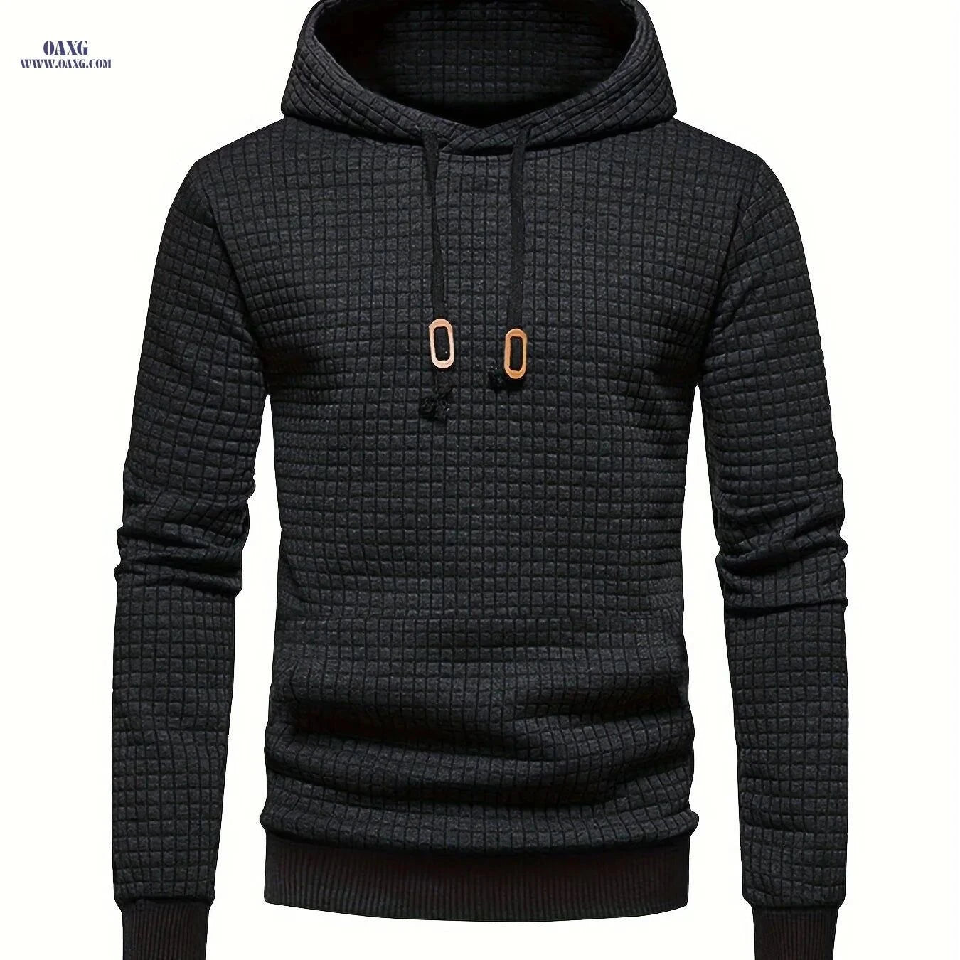 Men's Sports Sweatshirt - Regular Fit, Hooded, Stretchy Polyester   OAXG Grey / FR S