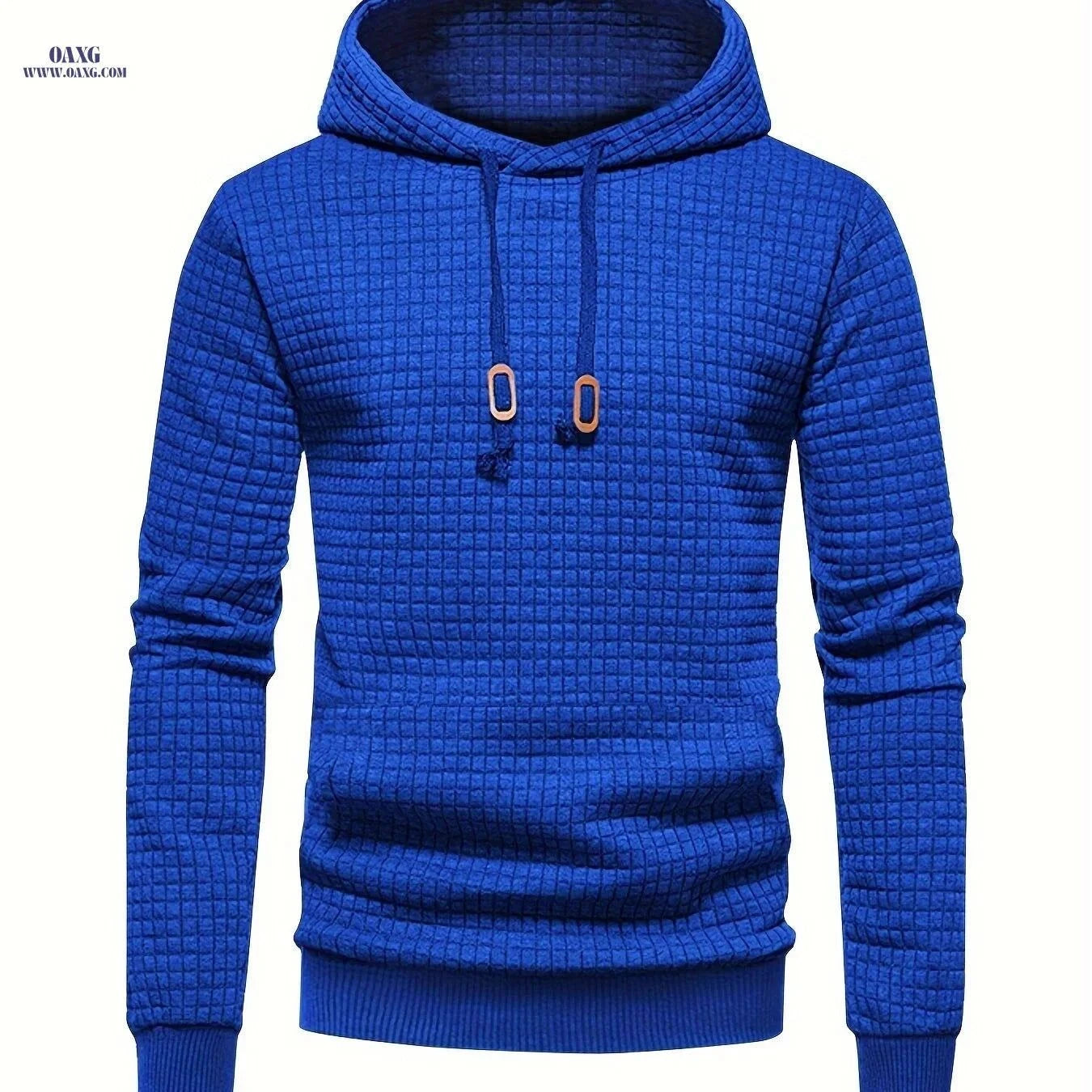 Men's Sports Sweatshirt - Regular Fit, Hooded, Stretchy Polyester   OAXG Grey / FR S