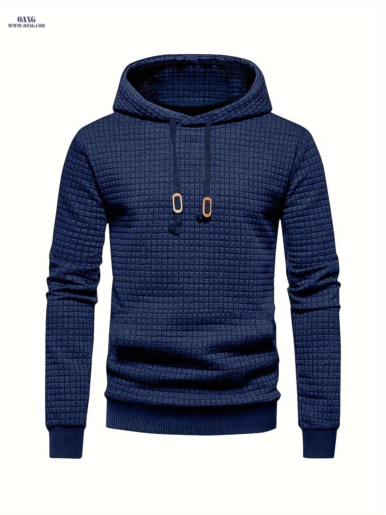 Men's Sports Sweatshirt - Regular Fit, Hooded, Stretchy Polyester   OAXG Grey / FR S