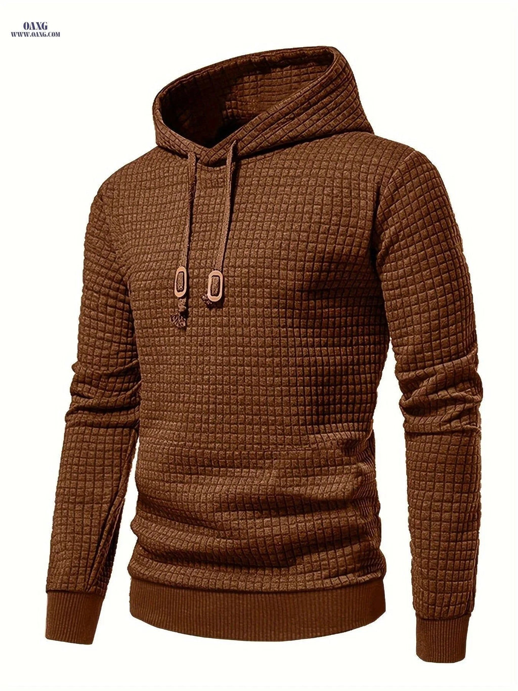 Men's Sports Sweatshirt - Regular Fit, Hooded, Stretchy Polyester   OAXG Grey / FR S