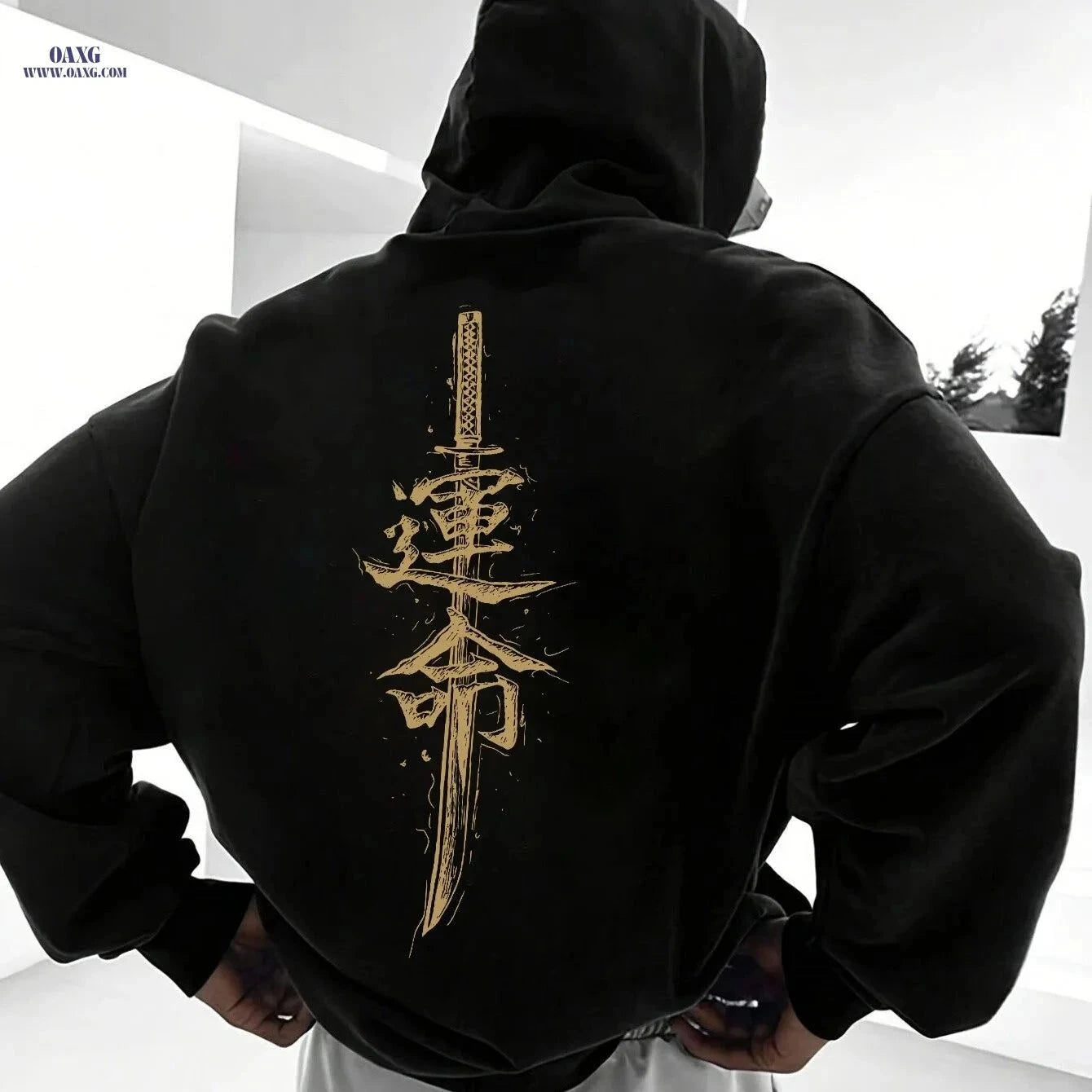 Men's Sporty Casual Hooded Sweatshirt - Autumn/Winter Loose Fit   OAXG White / FR S