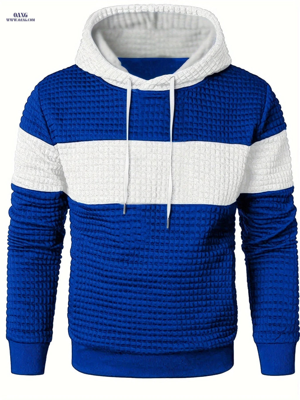Men's Sporty Fashion Hoodie - Color Block, Comfortable Regular Fit   OAXG 