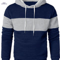 Men's Sporty Fashion Hoodie - Color Block, Comfortable Regular Fit   OAXG 