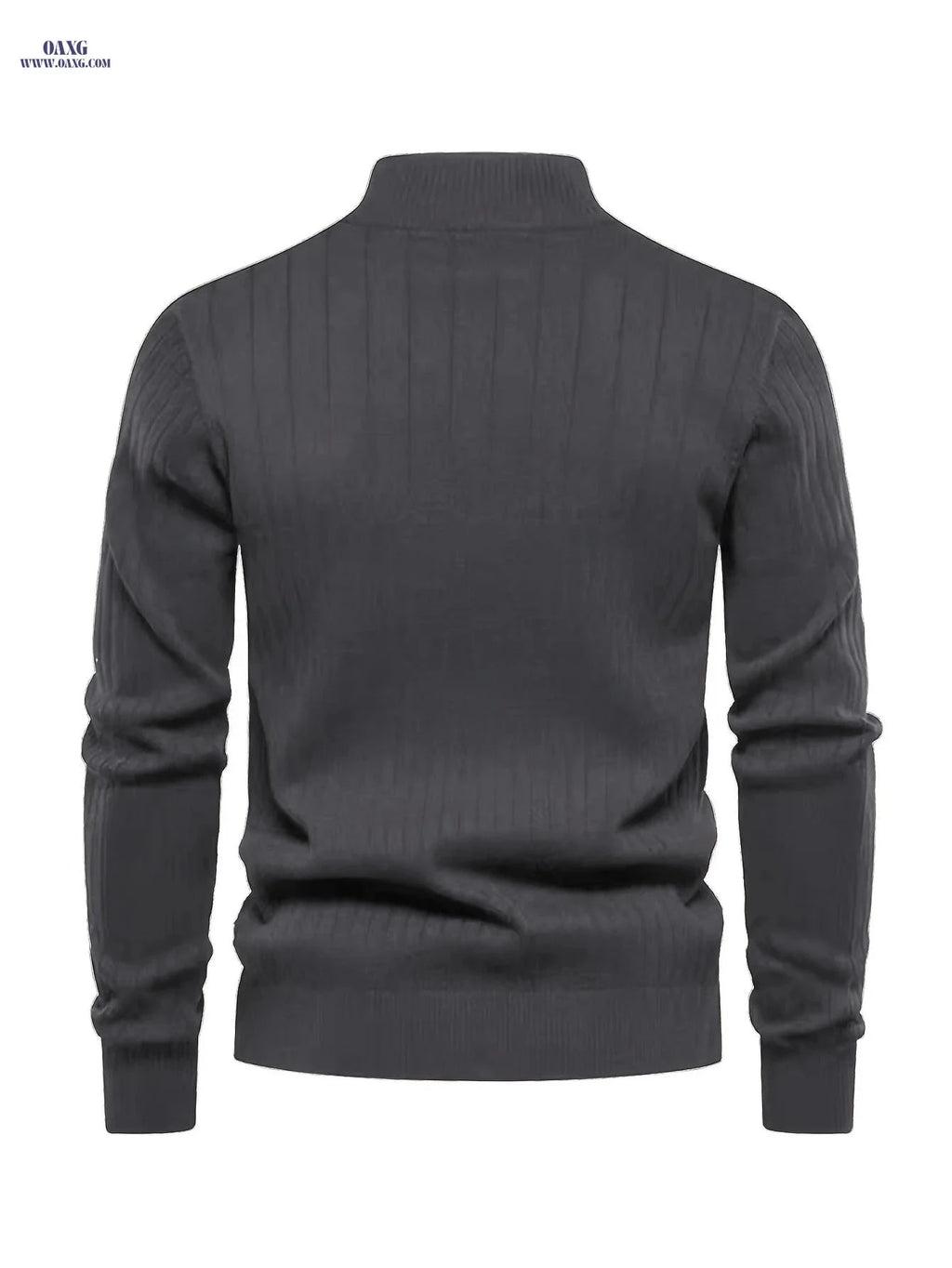 Men's Stand Collar Knit Pullover Sweater - Casual Fall/Winter Top   OAXG 