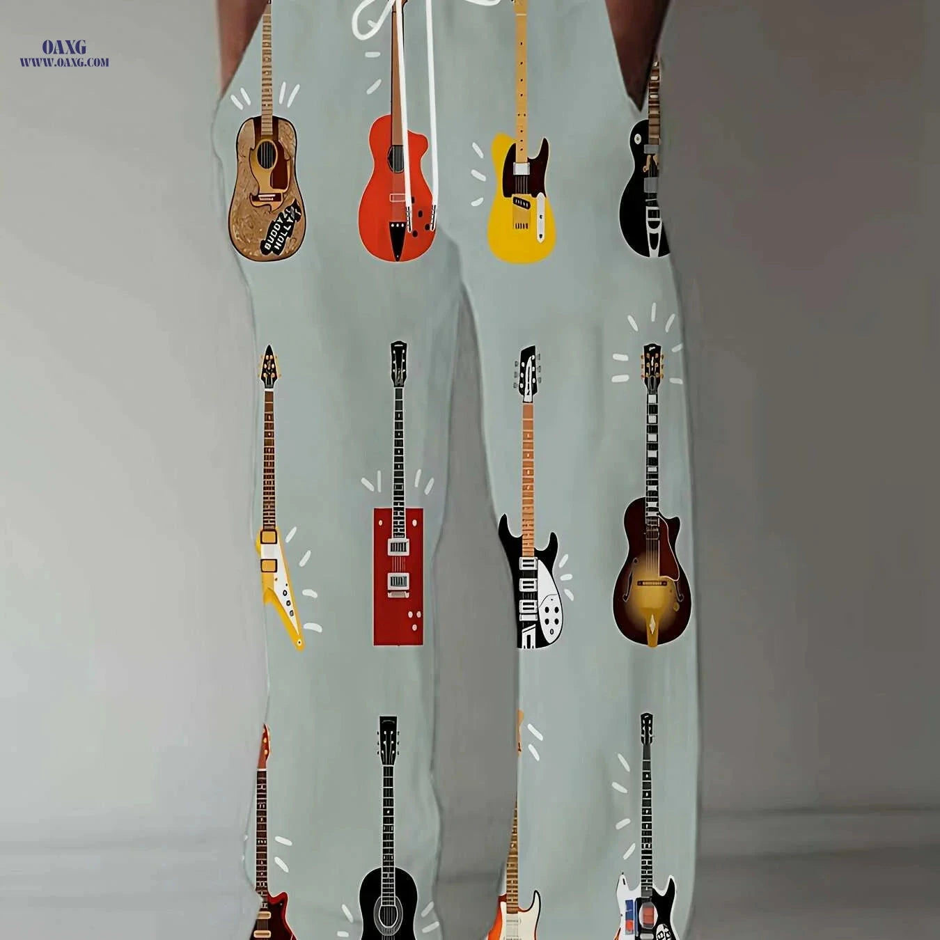 Men's Straight-Leg Sports Pants - Casual All Over Print Design   OAXG Mixed Color / M