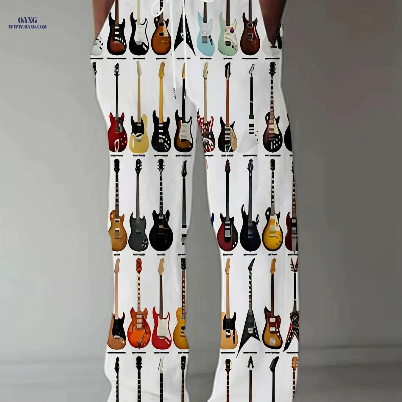 Men's Straight-Leg Sports Pants - Casual All Over Print Design   OAXG Mixed Color / M