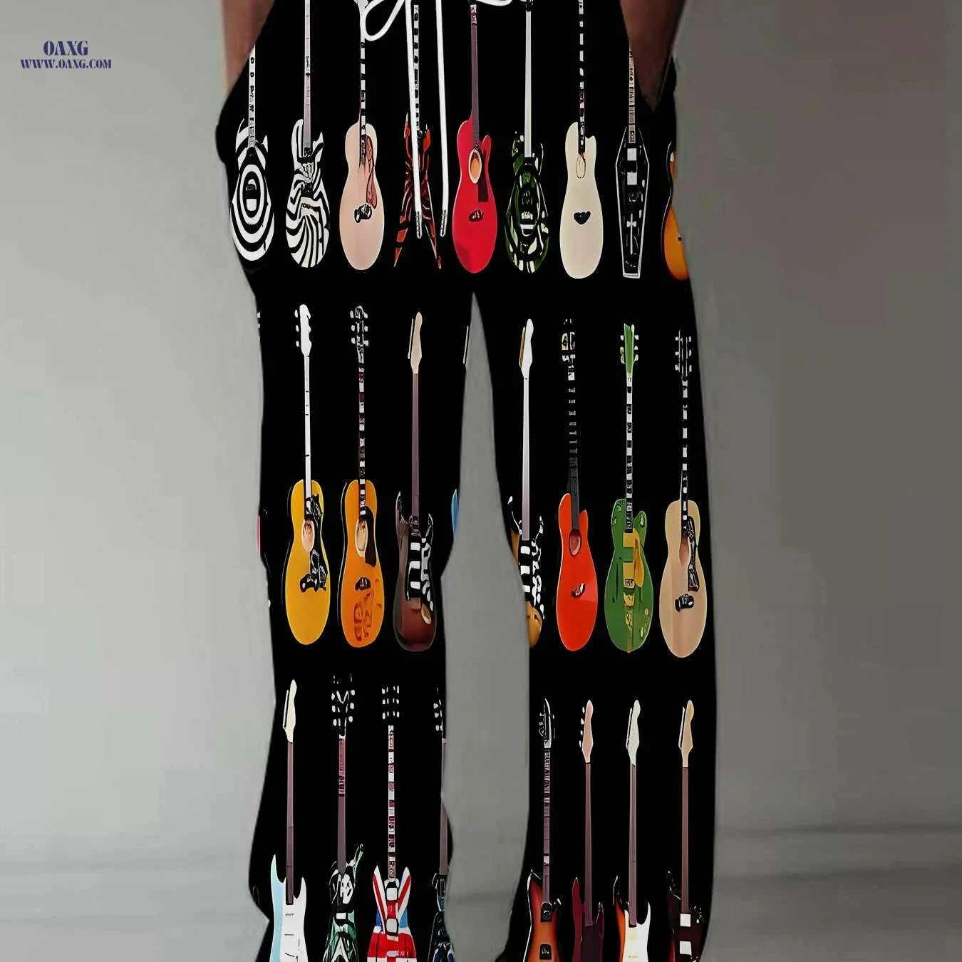Men's Straight-Leg Sports Pants - Casual All Over Print Design   OAXG Mixed Color / M