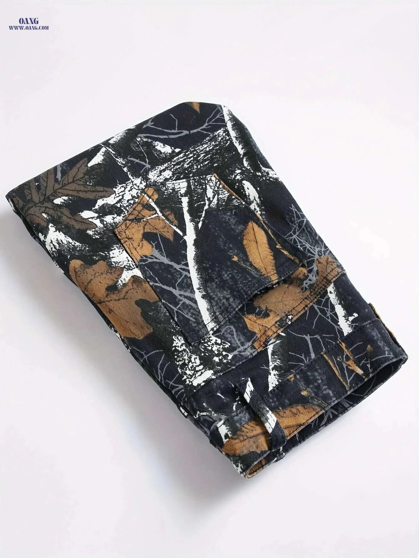 Men's Stretch Denim Pants - Stylish Autumn Print, Slim Fit, Casual Wear   OAXG Mixed Color / 28