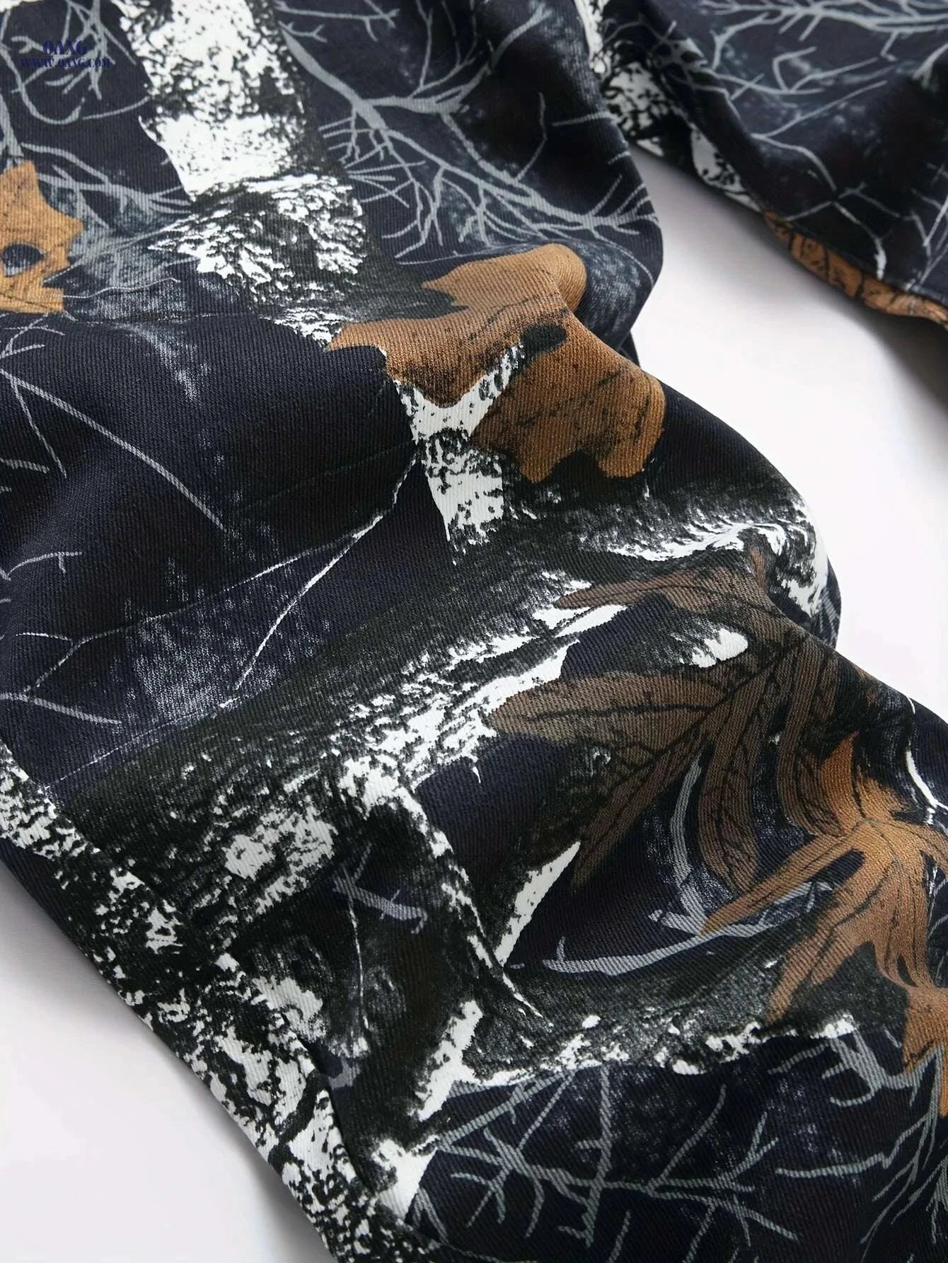Men's Stretch Denim Pants - Stylish Autumn Print, Slim Fit, Casual Wear   OAXG Mixed Color / 28