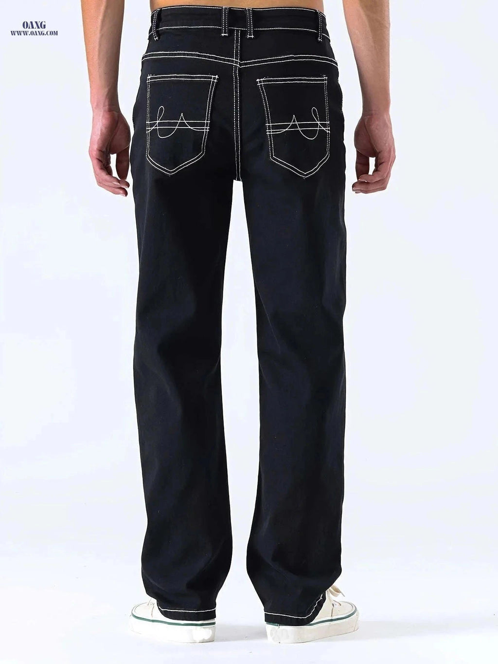 Men's Stretch Jeans - All-Season Solid Color Skinny Fit Denim   OAXG Light Blue / FR S