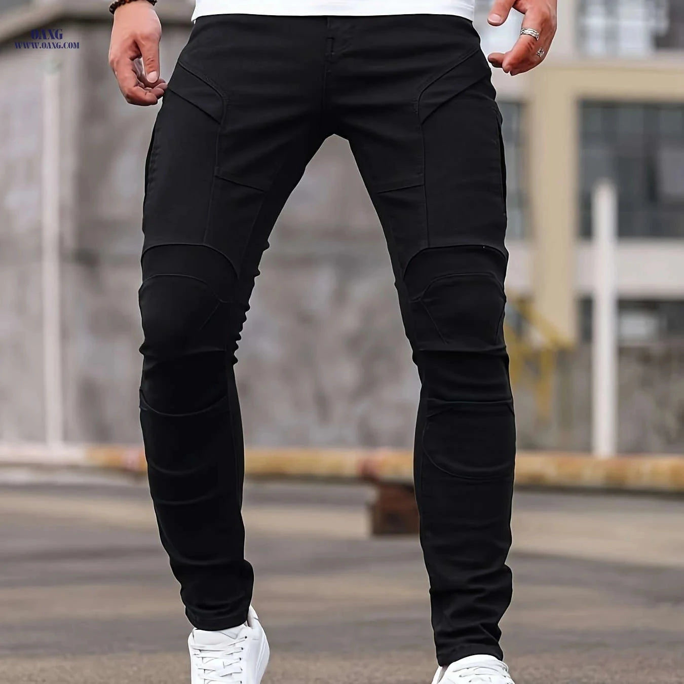 Men's Stretch Skinny Jeans - Slim-Fit Soft Denim for All Seasons   OAXG 