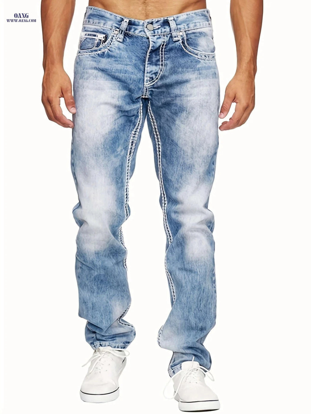 Men's Stretch Slim Fit Jeans - Comfortable Denim for All Seasons   OAXG 