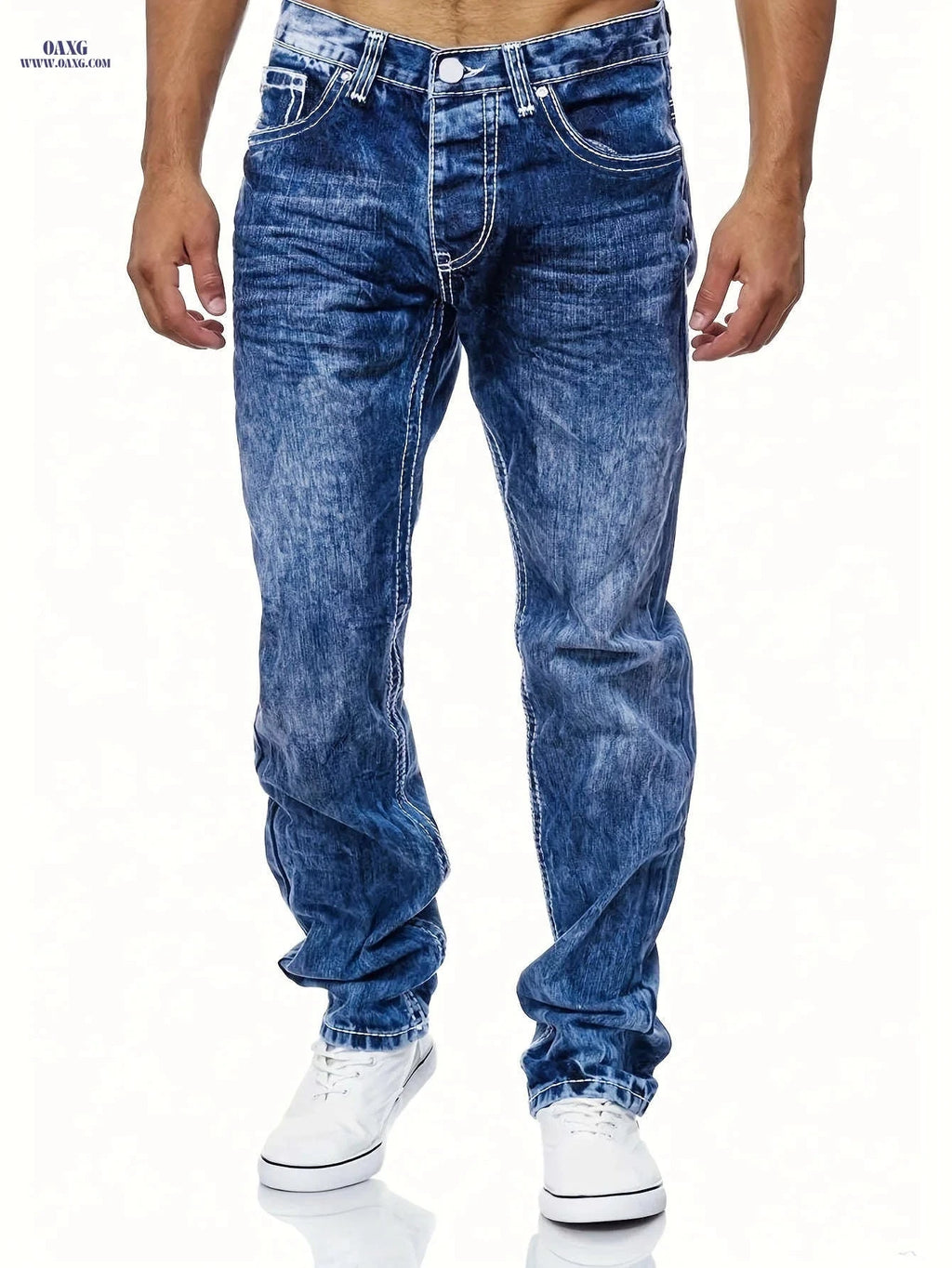 Men's Stretch Slim Fit Jeans - Comfortable Denim for All Seasons   OAXG 