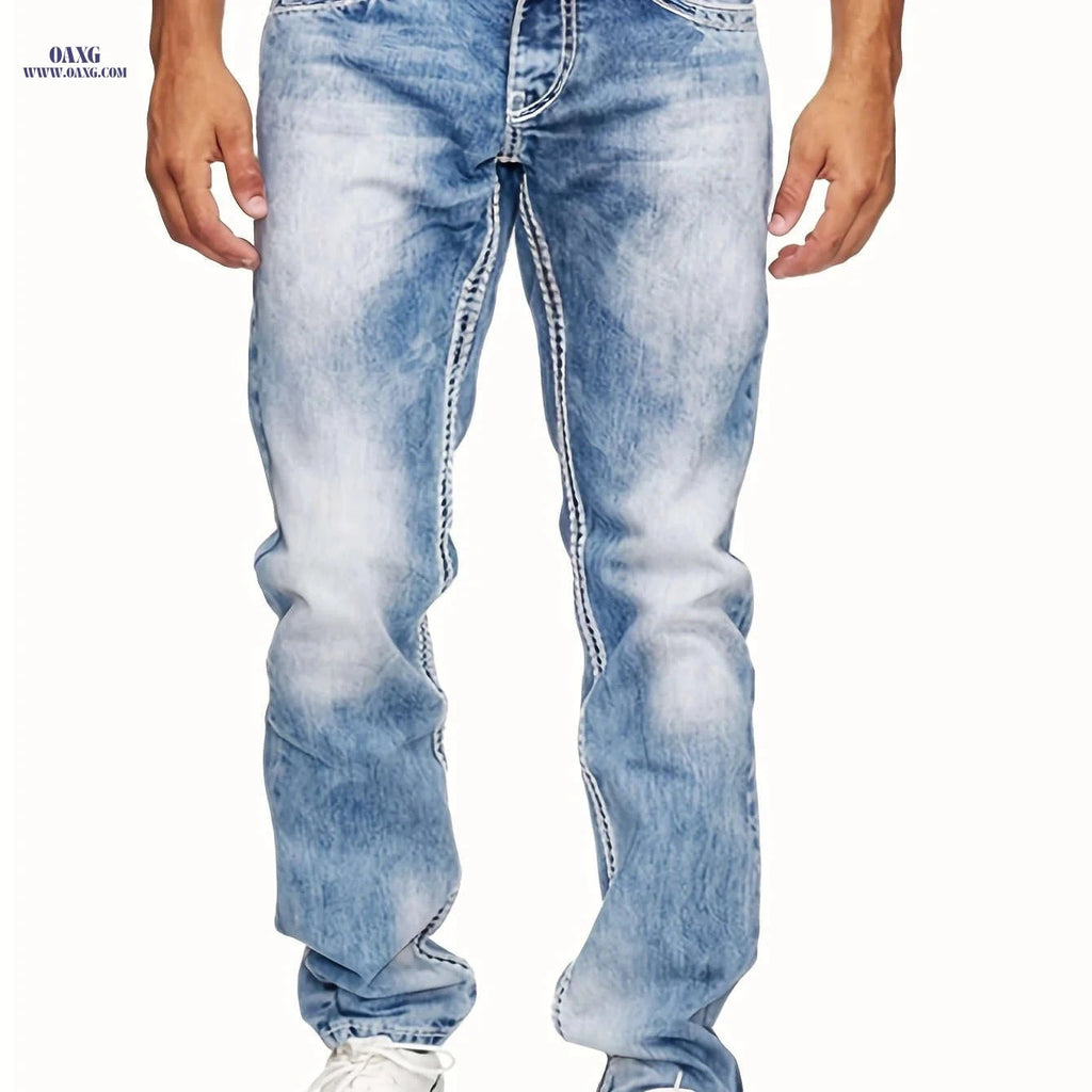 Men's Stretch Slim Fit Jeans - Comfortable Denim for All Seasons   OAXG 