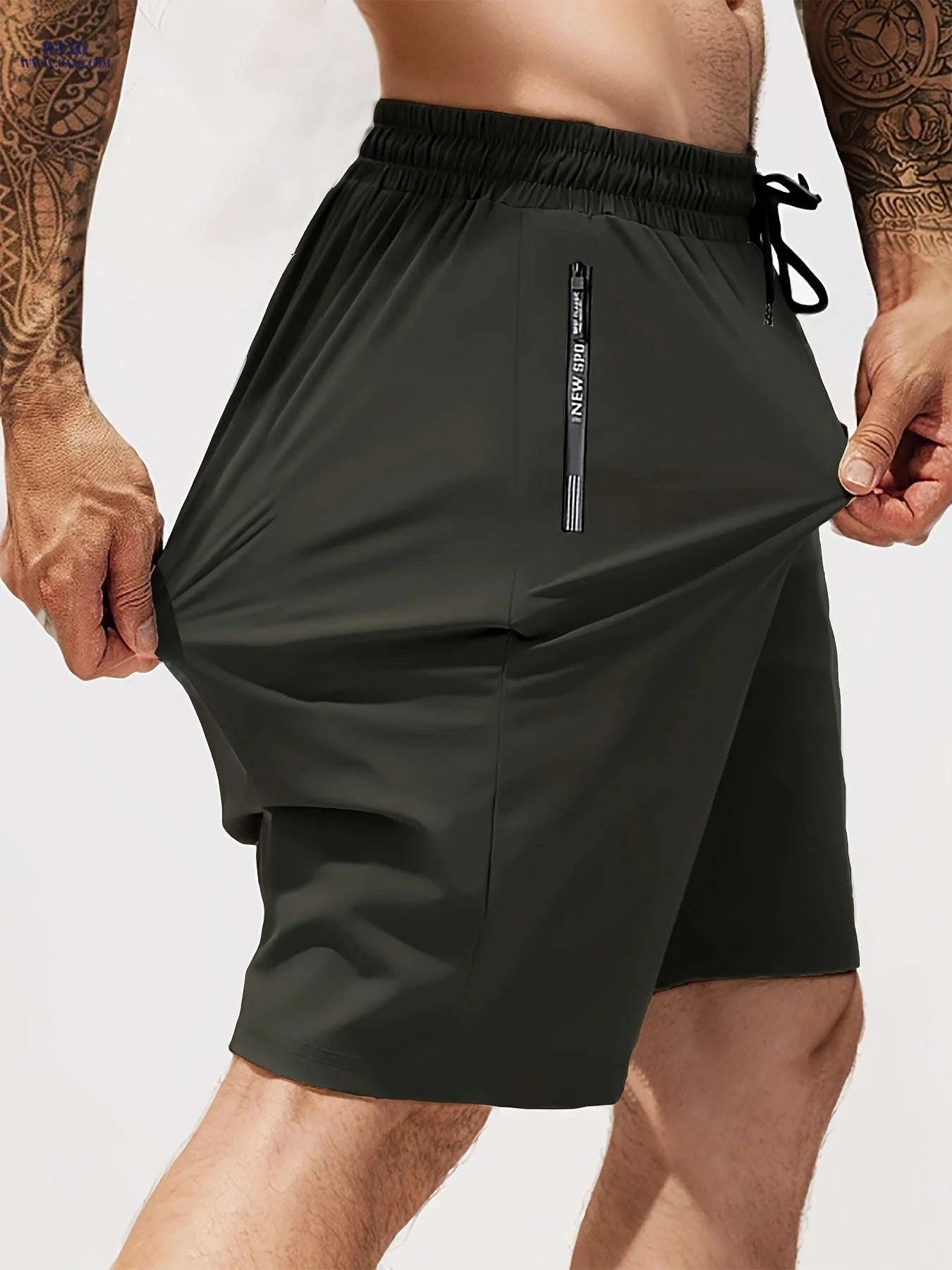 Men's Stretchy Breathable Shorts - Gym, Jogging & Casual Wear   OAXG Black / FR S