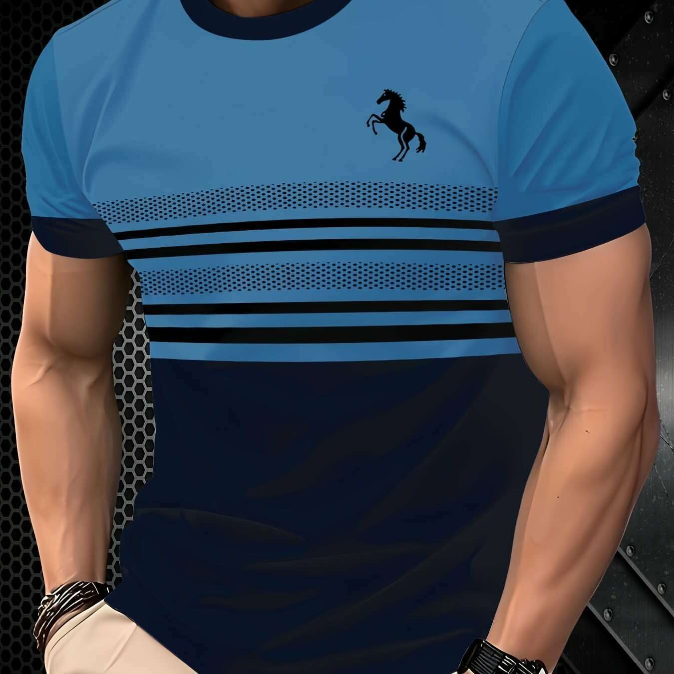 men-s-striped-horse-3d-print-t-shirt-casual-crew-neck-sportswear-oaxg-5D3