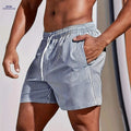 Men's Striped Lightweight Sports Shorts - Casual & Comfortable Fit   OAXG Blue / FR S