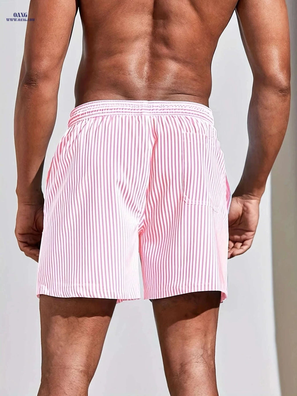 Men's Striped Lightweight Sports Shorts - Casual & Comfortable Fit   OAXG Blue / FR S