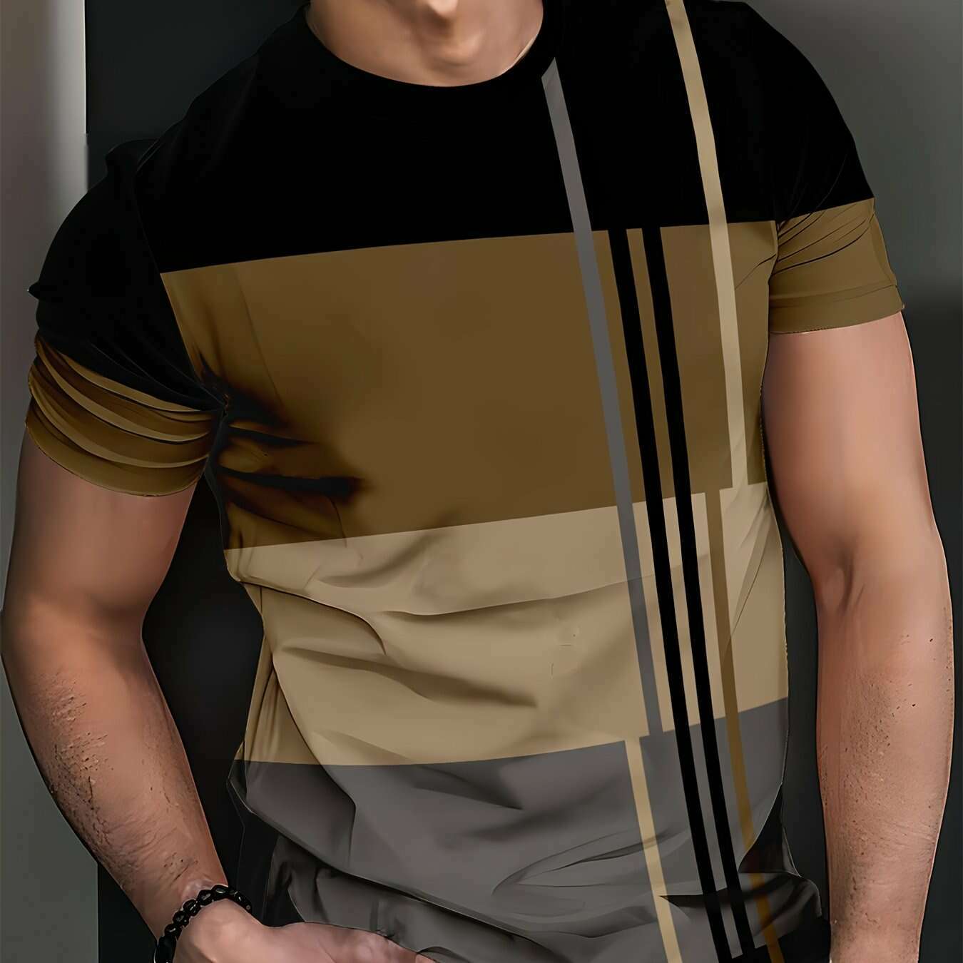 men-s-striped-t-shirt-casual-crew-neck-machine-washable-polyester-oaxg-7Db