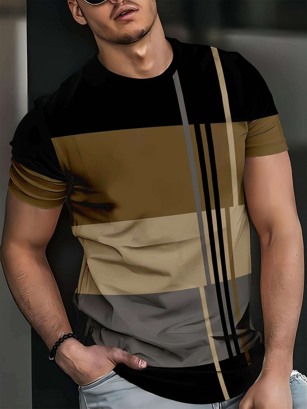 men-s-striped-t-shirt-casual-crew-neck-machine-washable-polyester-oaxg-WRj