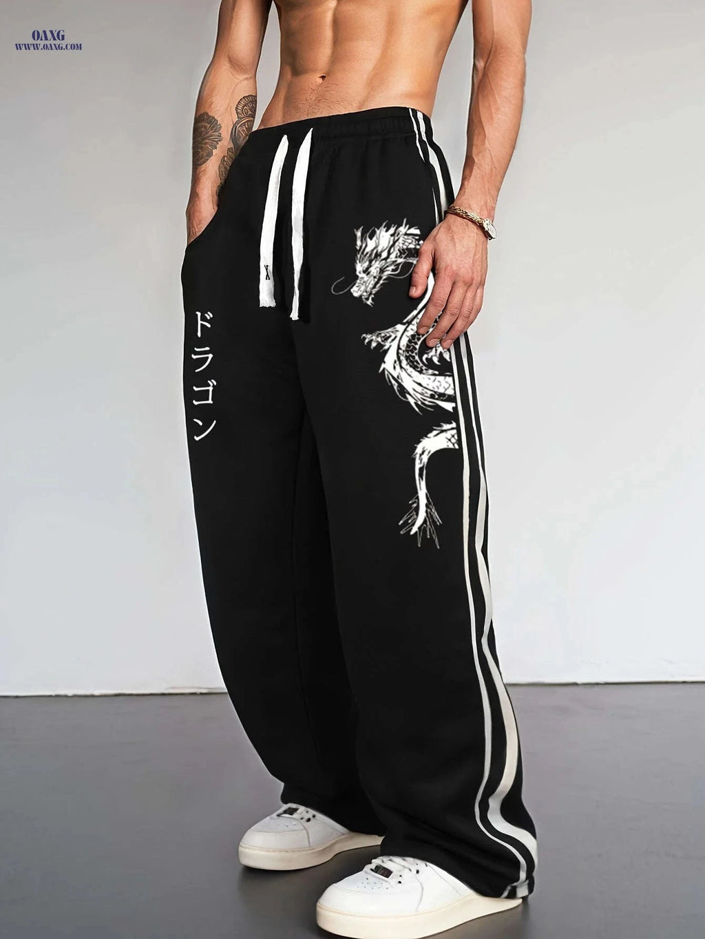 Men's Stylish Casual Print Sports Pants - Comfortable and Versatile   OAXG 