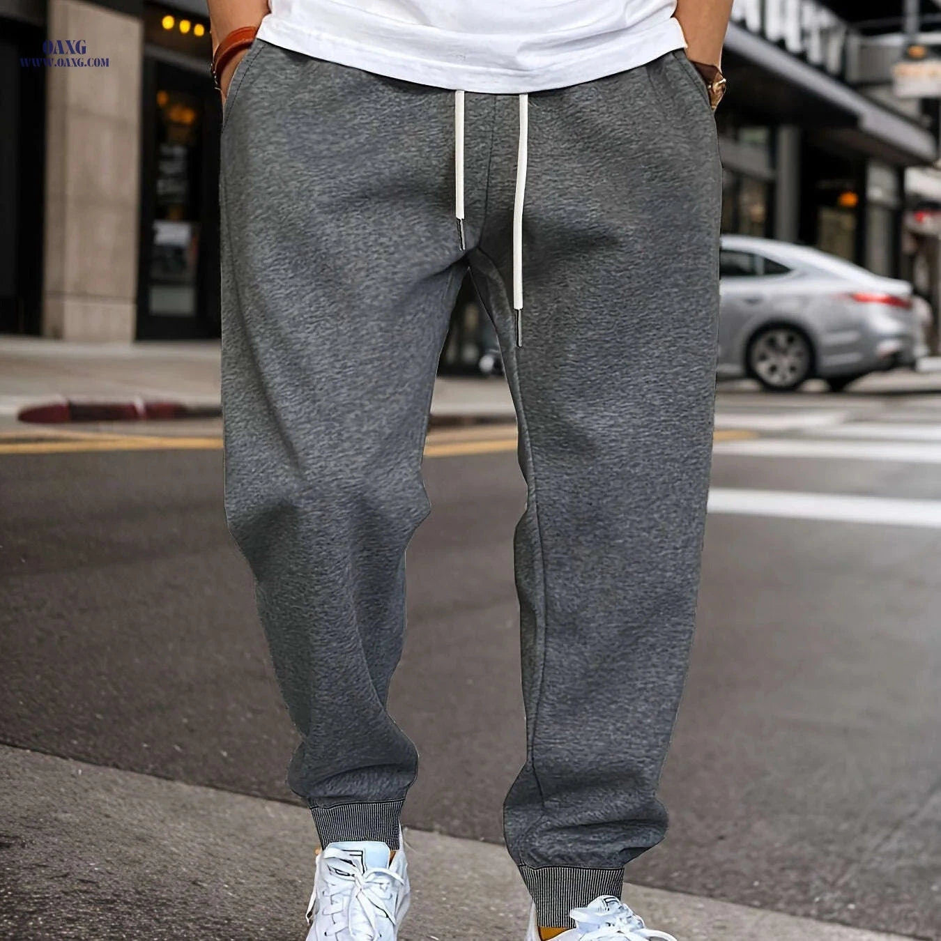 Men's Stylish Drawstring Sweatpants - Casual Comfort for Everyday Wear   OAXG Black / FR S