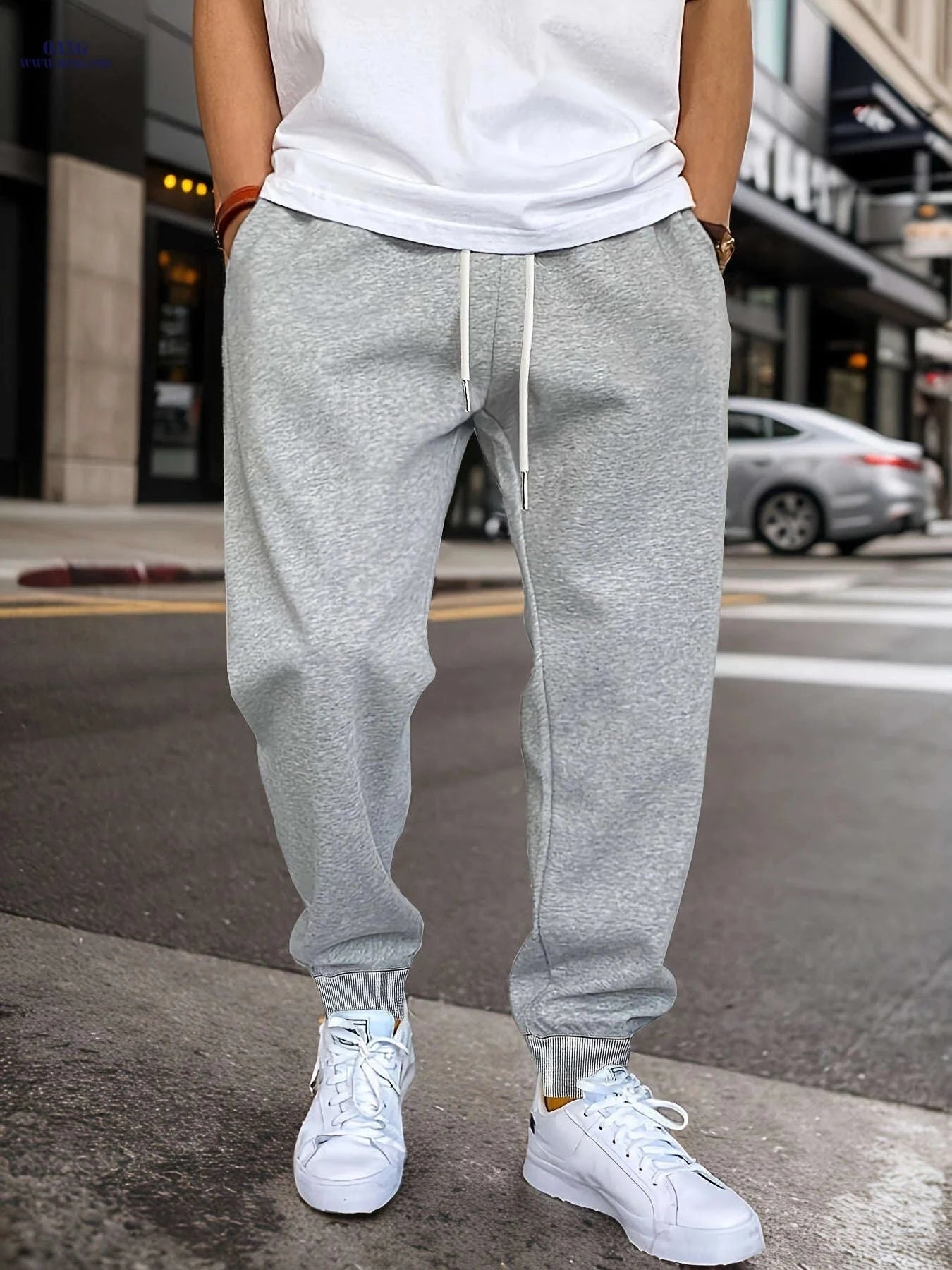 Men's Stylish Drawstring Sweatpants - Casual Comfort for Everyday Wear   OAXG Black / FR S