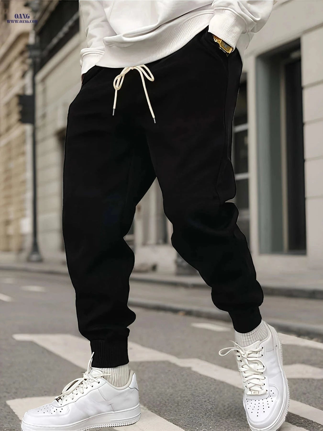 Men's Stylish Drawstring Sweatpants - Casual Comfort for Everyday Wear   OAXG 