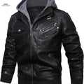 Men's Stylish Faux Leather Jacket - Multiple Pockets, Casual Fit   OAXG Black A / FR S