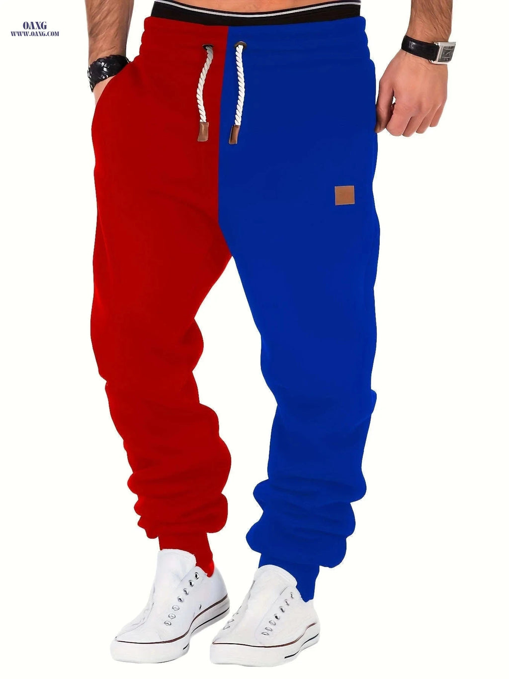 Men's Stylish Fleece-Lined Casual Pants for Fall/Winter Comfort   OAXG Black With Gray / FR S