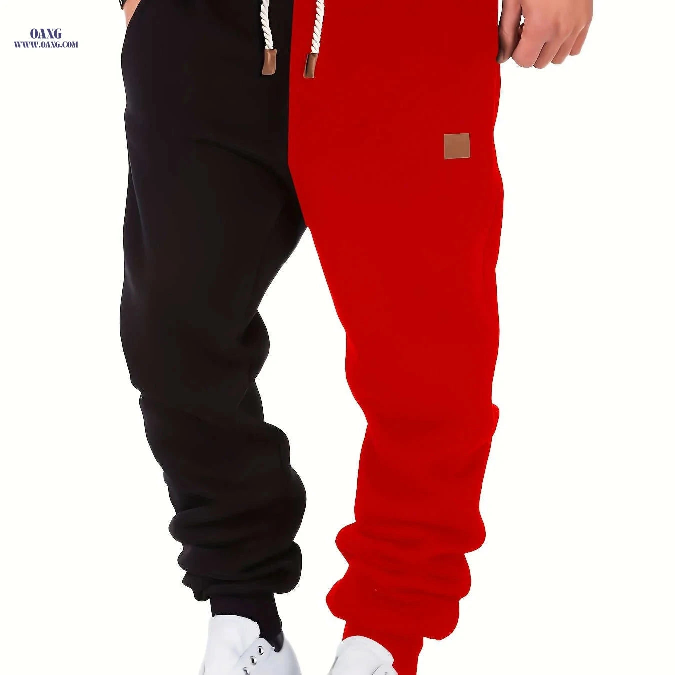 Men's Stylish Fleece-Lined Casual Pants for Fall/Winter Comfort   OAXG Black With Gray / FR S