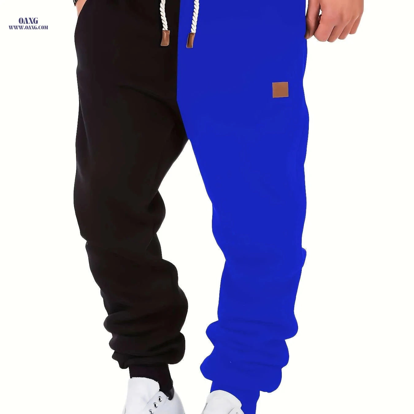 Men's Stylish Fleece-Lined Casual Pants for Fall/Winter Comfort   OAXG Black With Gray / FR S