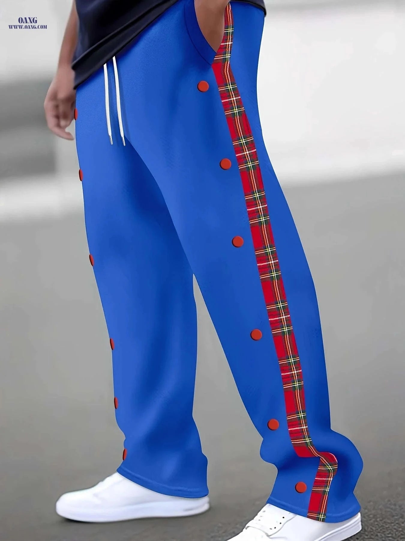 Men's Stylish Long Pants with Side Stripes - Comfortable Casual Wear   OAXG Black / FR S