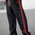 Men's Stylish Long Pants with Side Stripes - Comfortable Casual Wear   OAXG Black / FR S