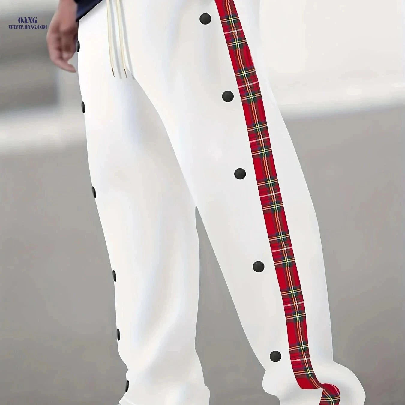Men's Stylish Long Pants with Side Stripes - Comfortable Casual Wear   OAXG Black / FR S
